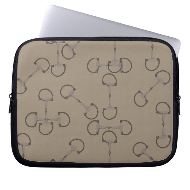 Funda Para Portátil Bits de caballos ecuestres pekineses (Frente)