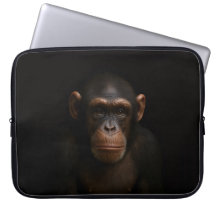 Funda para portátil Black 4 Luxe, Chimpancé Sereno