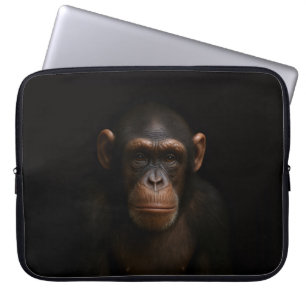 Funda para portátil Black 4 Luxe, Chimpancé Sereno