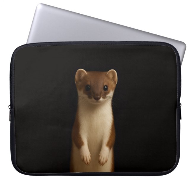 Funda para portátil Black 4 Luxe, Comadreja Elegan (Frente)
