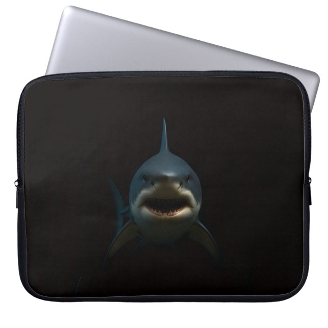 Funda para portátil Black 4 Luxe, Gran Tiburón Bla (Frente)