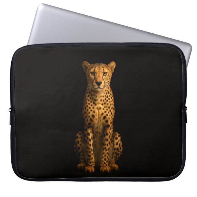 Funda para portátil Black 4 Luxe, guepardo elegant (Frente)