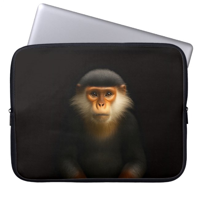 Funda para portátil Black 4 Luxe, Langur rojo de D (Frente)