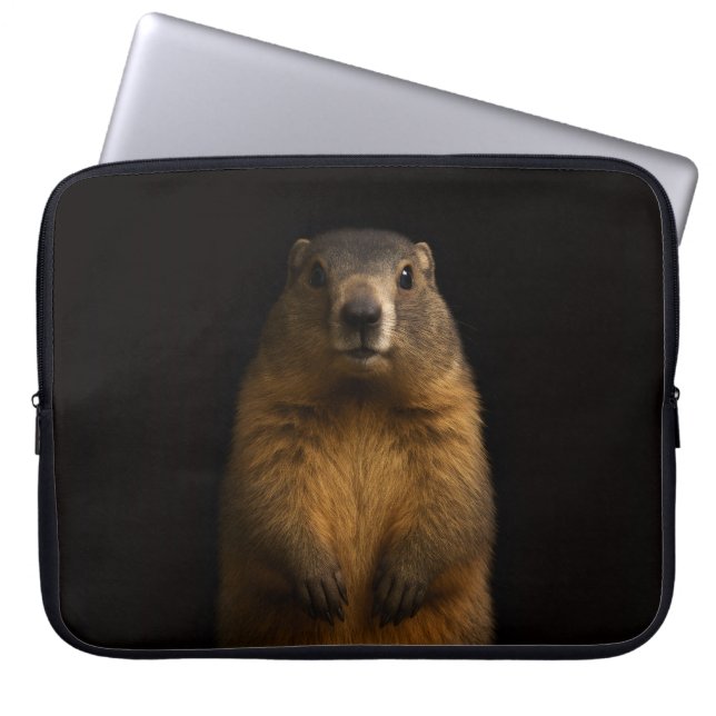 Funda Para Portátil Black 4 Luxe Laptop Sleeve, Fluffy Marmot (Frente)