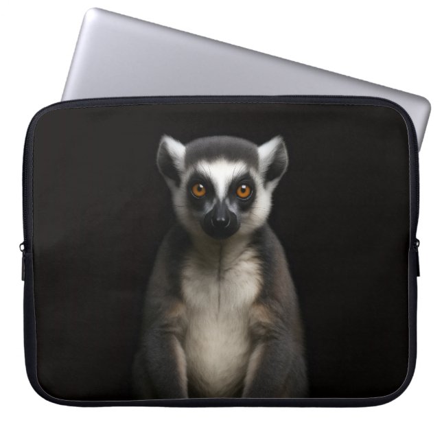 Funda Para Portátil Black 4 Luxe Laptop Sleeve, Gentle Lemur (Frente)