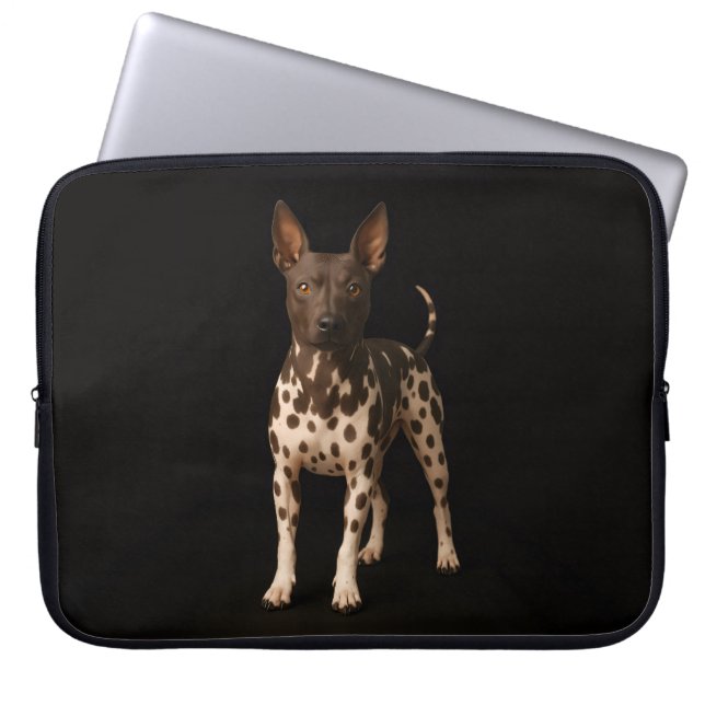 Funda Para Portátil Black 4 Luxe Laptop Sleeve, Hairless Terrier Dog (Frente)
