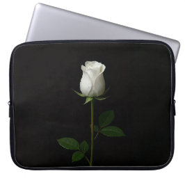 Funda Para Portátil Black 4 Luxe Laptop Sleeve, Pure White Rose