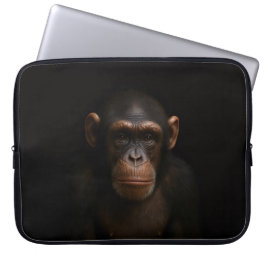 Funda Para Portátil Black 4 Luxe Laptop Sleeve, Serene Chimpanzee