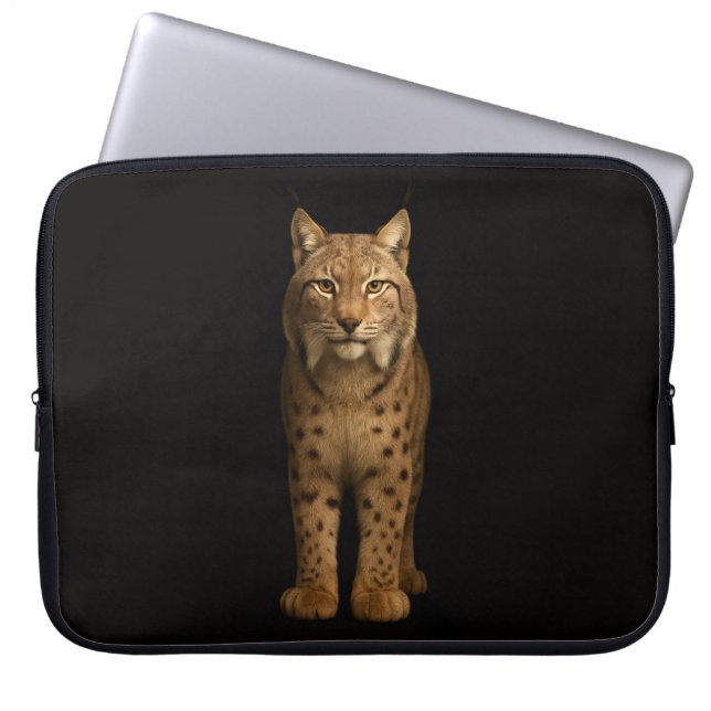 Funda Para Portátil Black 4 Luxe Laptop Sleeve, Silent Lynx (Frente)