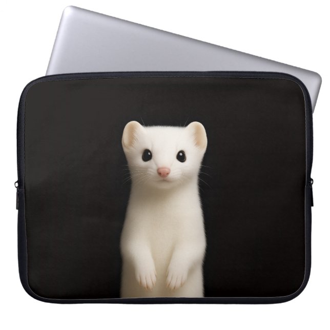 Funda Para Portátil Black 4 Luxe Laptop Sleeve, Stylish Ermine (Frente)