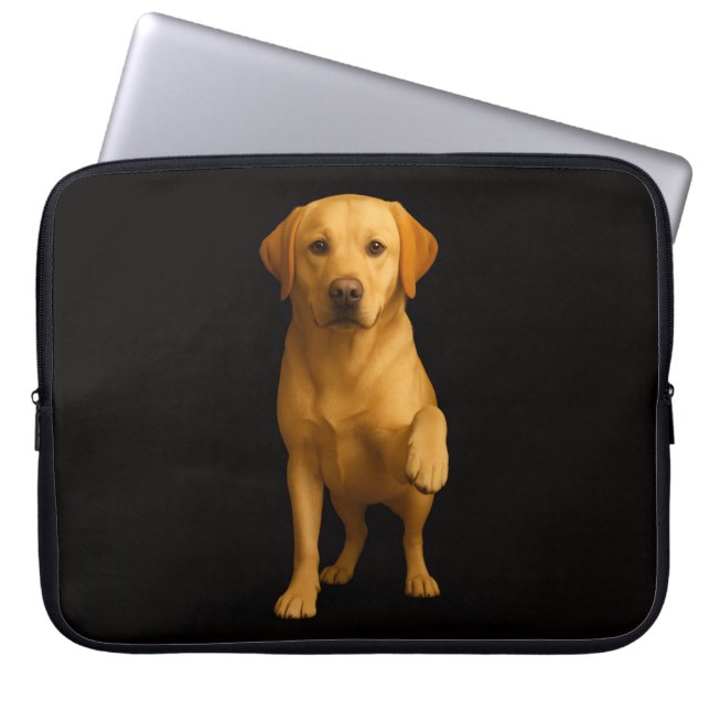 Funda Para Portátil Black 4 Luxe Laptop Sleeve, Tender Labrador (Frente)