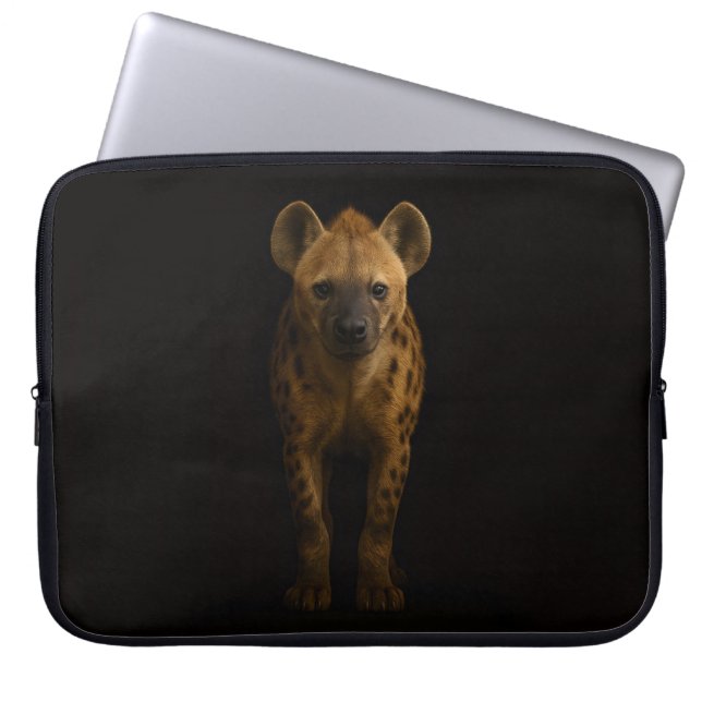 Funda Para Portátil Black 4 Luxe Laptop Sleeve, Wild Spotted Hyena (Frente)