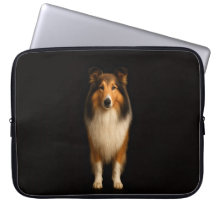 Funda para portátil Black 4 Luxe, perro Collie Lea