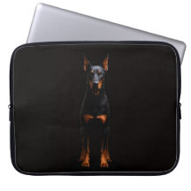 Funda para portátil Black 4 Luxe, perro Doberman G