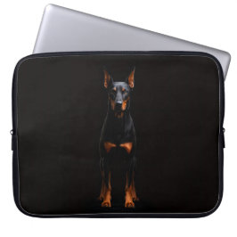 Funda para portátil Black 4 Luxe, perro Doberman G