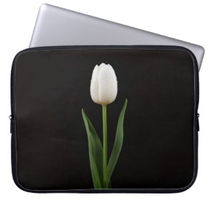 Funda para portátil Black 4 Luxe, Tulipán Blanco P