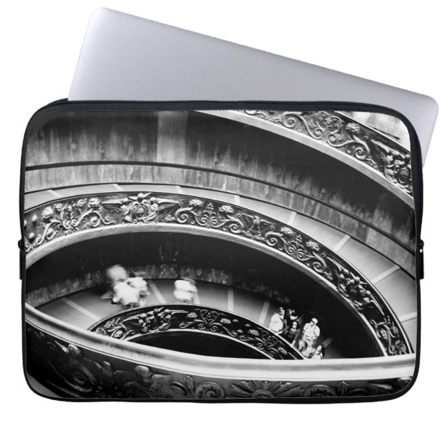 Funda Para Portátil Black and White Spiral Staircase (Frente)