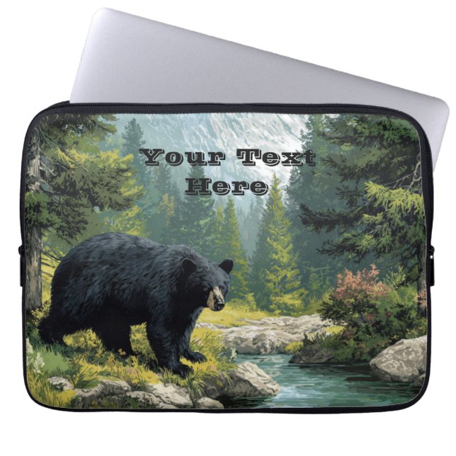 Funda Para Portátil Black Bear Nature  (Frente)