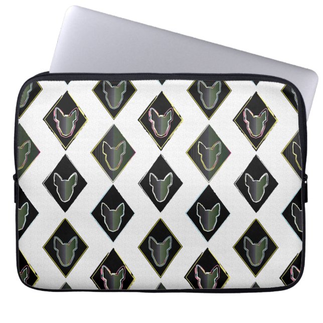 Funda Para Portátil Black Diamond bull Terrier (Frente)