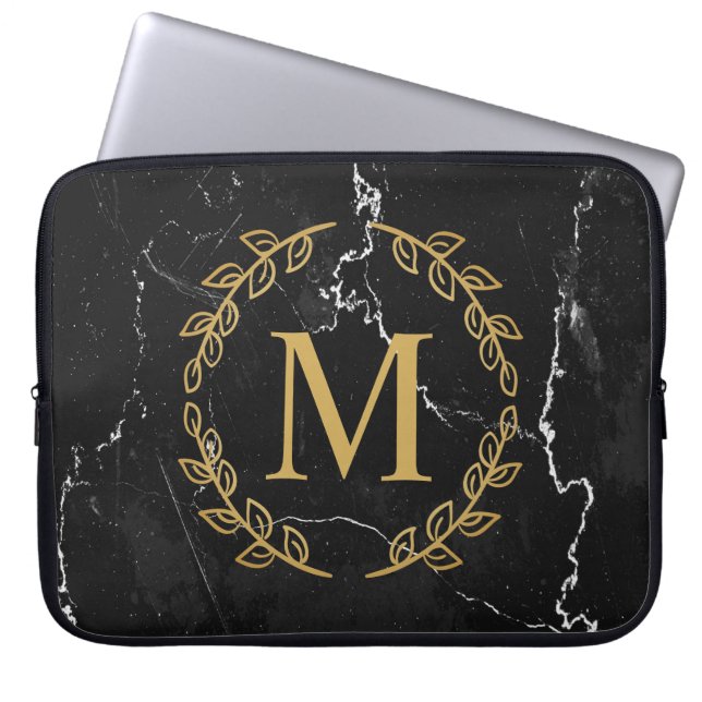 Funda Para Portátil Black Marble (Frente)