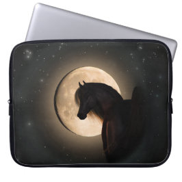 Funda Para Portátil Black Moon Shine Horse Laptop Sleeve