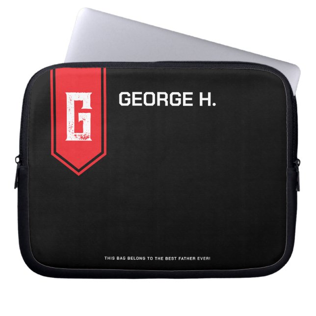 Funda Para Portátil Black Red Laptop Case for Man (Frente)