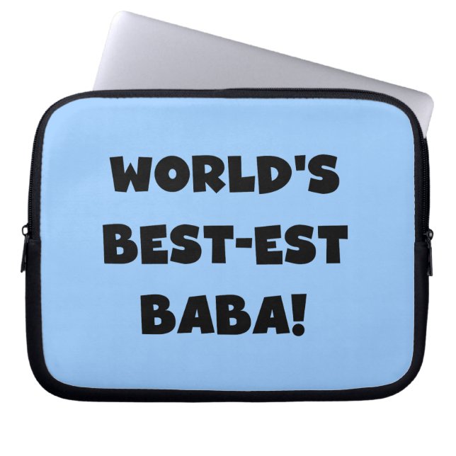 Funda Para Portátil Black Text Mejor camisetas y regalos de Baba (Frente)
