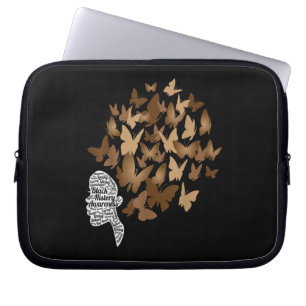 Funda Para Portátil Black Woman Afro Butterfly Black History Month
