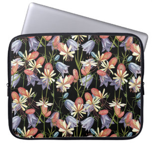 Funda Para Portátil Bladder Campion Bells: Floral acuarela