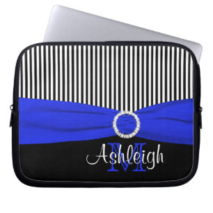 Funda Para Portátil Blanco del negro azul con la FALSA manga del