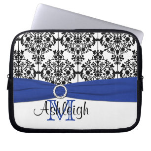 Funda Para Portátil Blanco negro azul con funda de portátil de cinta d