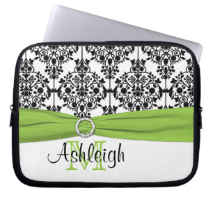 Funda Para Portátil Blanco negro limo con funda de portátil de cinta d