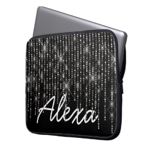 Funda Para Portátil Bling Diamante de imitación con nombre