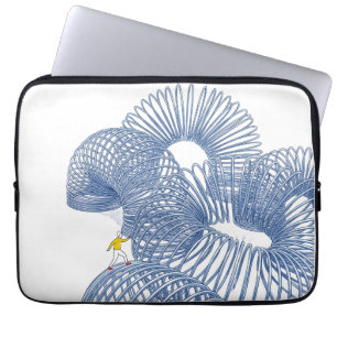 Funda Para Portátil Bloc de notas Minimalista Slinky Coil Walk sin fin