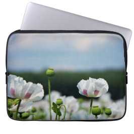 Funda Para Portátil Bloemen veld, Papaver somneferum maanzaad bloem.