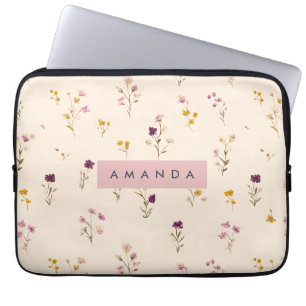 Funda Para Portátil Blogs personalizados de pradera pastel