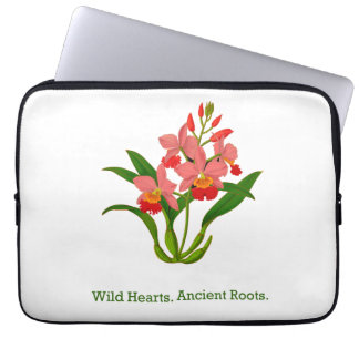 Funda Para Portátil Bloom de orquídeas salvajes