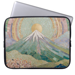 Funda Para Portátil Bloom etéreo: Volcán Pastel Mosaico en Primavera