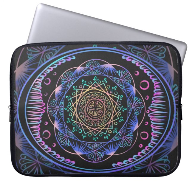 Funda Para Portátil Bloom galáctico Mandala (Frente)