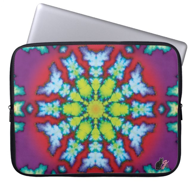 Funda Para Portátil Bloom Kaleidoscope Laptop Sleeve (Frente)