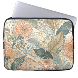 Funda Para Portátil Blooming Peach Flowers and Beautiful Pattern ,