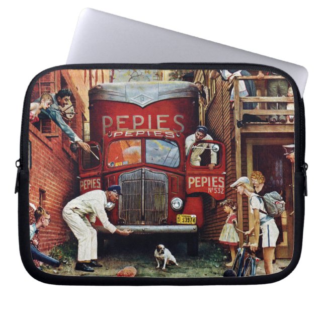 Funda Para Portátil Bloque de carreteras por Norman Rockwell (Frente)