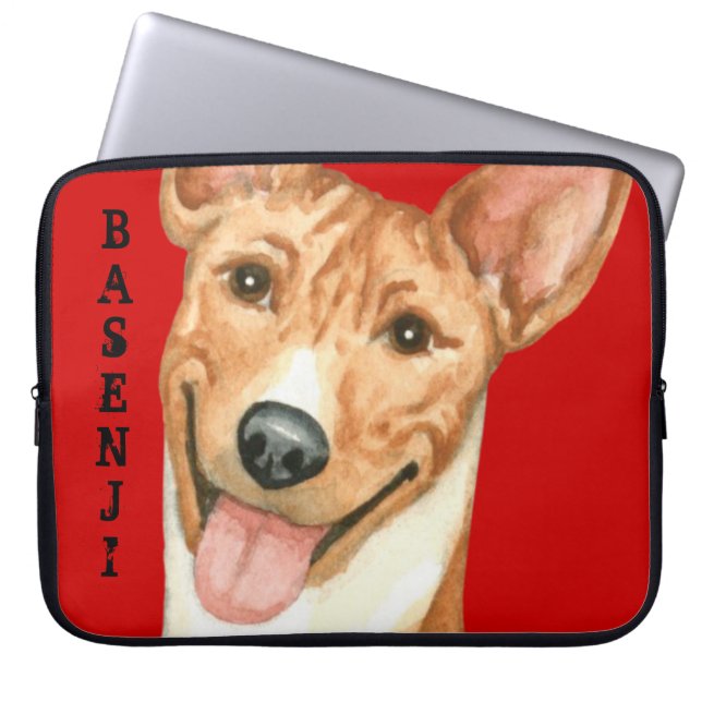 Funda Para Portátil Bloque de color Basenji (Frente)