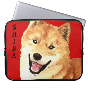Funda Para Portátil Bloque de color Shiba Inu