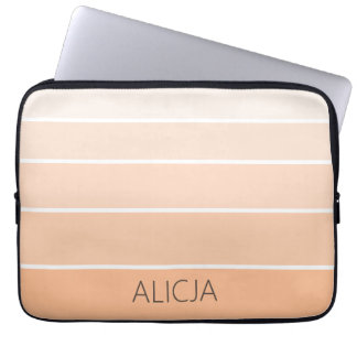 Funda Para Portátil Bloques de color Peach Fuzz | Nombre elegante