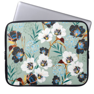 Funda Para Portátil Blossom Patrón Floral Vintage Botánico
