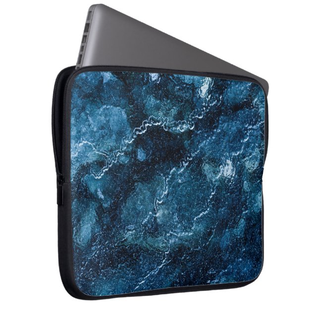 Funda Para Portátil Blue Abstract Art Laptop Sleeve (Anverso derecho)
