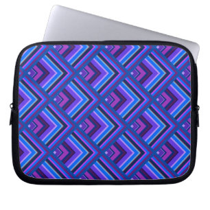 Funda Para Portátil Blue and purple stripes scale pattern
