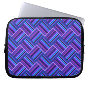 Funda Para Portátil Blue and purple stripes weave