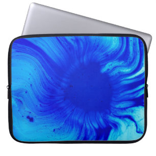 Funda Para Portátil Blue and teal abstract painting